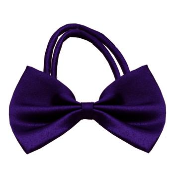 Plain Dog Bow Tie - Purple