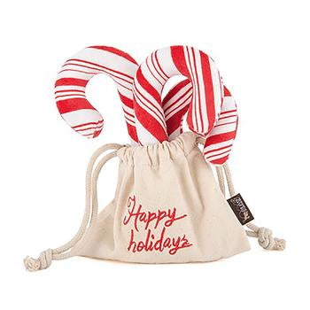 P.L.A.Y. Holiday Classic Dog Toy - Cheerful Candy Canes