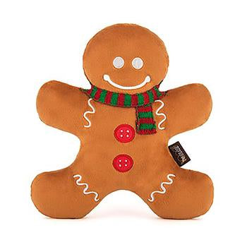 P.L.A.Y. Holiday Classic Dog Toy - Holly Jolly Gingerbread Man