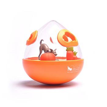 P.L.A.Y. Wobble Ball Enrichment Dog Toy - Orange