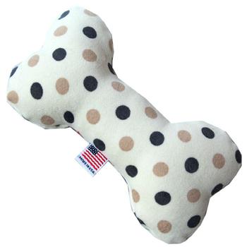 Plush Bone Dog Toy - Beach Dots