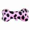 Plush Bone Dog Toy - Pink Leopard