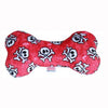 Plush Bone Dog Toy - Red Skull