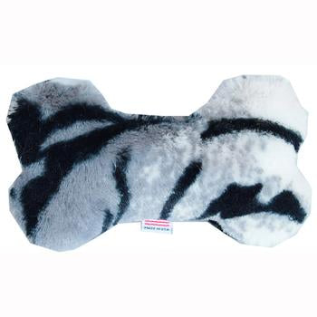 Plush Bone Dog Toy - Siberian Tiger