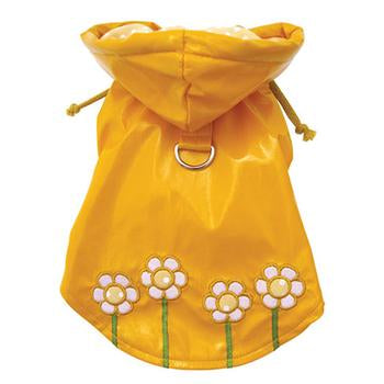 Polka Dots & Daisies Dog Raincoat by Klippo