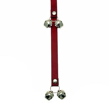 Poochie Bells Dog Doorbell Solid Design - Cranberry