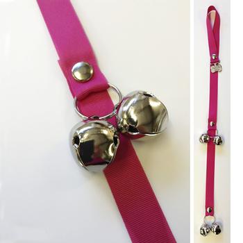 Poochie Bells Dog Doorbell Solid Design - Hot Pink