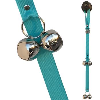 Poochie Bells Dog Doorbell Solid Design - Turquoise