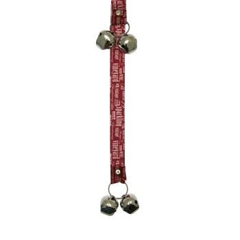 Poochie Bells Fashionable Dog Doorbell - Red Wine