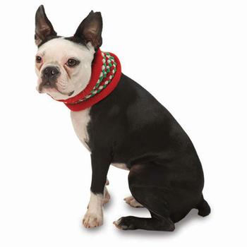 Popper's Dog Neck Warmer - Red/Green