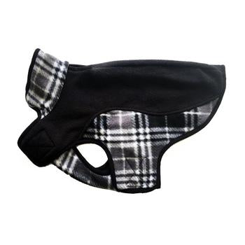 Precision Fit Sport Fleece Dog Coat by My Canine Kids - Black Plaid