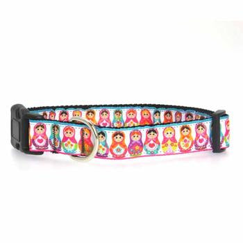 Pretty Nesting Dolls Dog Collar