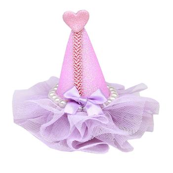 Pretty Party Hat Dog Bow - Lavender