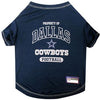 Property Of Dallas Cowboys Dog T-Shirt - Blue