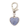 Puffy Heart D-Ring Pet Collar Charm by FouFou Dog - Blue