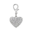 Puffy Heart D-Ring Pet Collar Charm by FouFou Dog - Clear