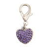 Puffy Heart D-Ring Pet Collar Charm by FouFou Dog - Lilac