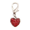 Puffy Heart D-Ring Pet Collar Charm by FouFou Dog - Red