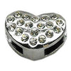 Puffy Heart Slider Dog Collar Charm - Clear