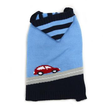 PuppyPAWer Car Sweater Dog Sweater by Dogo - Blue