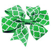 Quatrefoil Dog Bow - Green