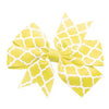 Quatrefoil Dog Bow - Yellow