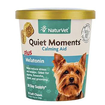 Quiet Moments Calming Aid with Melatonin Soft Dog Chews by NaturVet