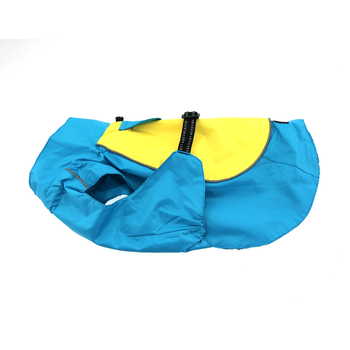 Dog Raincoat Body Wrap by Doggie Design - Teal and Yellow