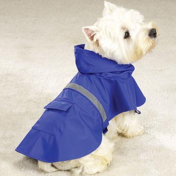 Rain Jacket with Reflective Strip - Blue