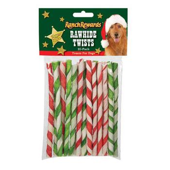 Ranch Rewards Holiday Rawhide Twists Dog Treat