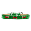 Red Bone Widget Dog Collar - Emerald Ice Cream