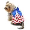 Red, White, and Blue Large Bow Dog Sundress By Klippo