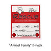 Rescue Our Pets Emergency Decals - Animal Family