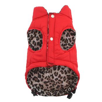 Reversible Leopard Puffer Dog Vest by Hip Doggie