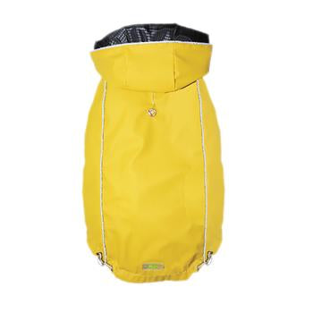 Reversible Plaid Elasto-Fit Dog Raincoat - Yellow