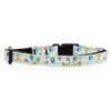 Roses Nylon Safety Cat Collar - Blue