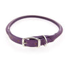 Round Leather Dog Collar by Auburn Leather - Purple