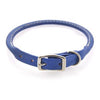 Round Leather Dog Collar by Auburn Leather - Royal Blue