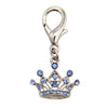 Royal Crown D-Ring Pet Collar Charm by FouFou Dog - Blue