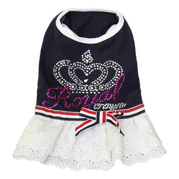 Royal Crown Dog Dress by Dobaz - Navy