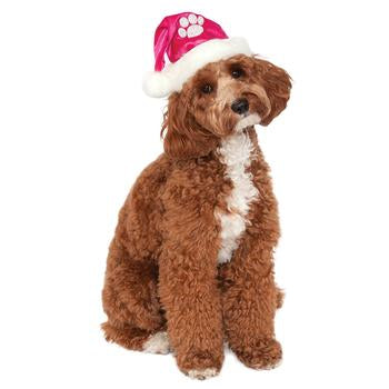 Rubies Santa Dog Hat - Hot Pink