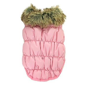 Ruched Bubble Dog Jacket by Dogo - Pink