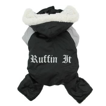 Ruffin It Snowsuit by Doggie Design - Black and Gray