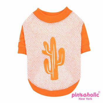 Saguaro Dog Shirt by Pinkaholic - Orange