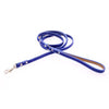 Saratoga Suede Leather Dog Leash by Auburn Leather - Blue