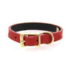 Savannah Leather Dog Collar by Auburn Leather - Lizard Red