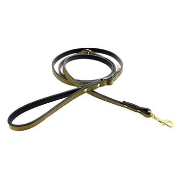 Savannah Leather Dog Leash by Auburn Leather - Lizard Olive