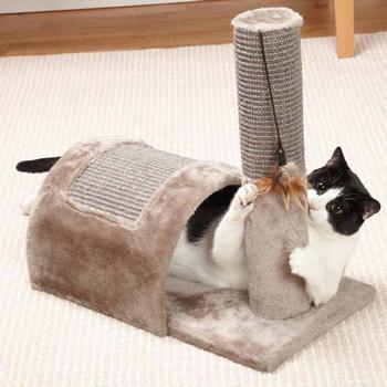 Savvy Tabby Acrobat Cat Scratcher