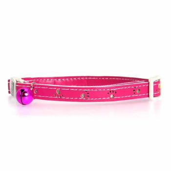 Savvy Tabby Sparkle Paw Cat Collar - Raspberry