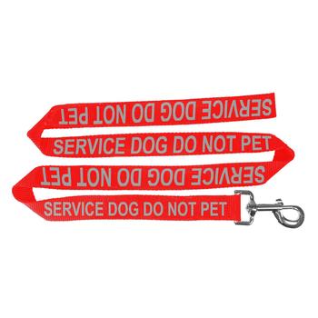 Service Dog Do Not Pet Dog Leash - Red